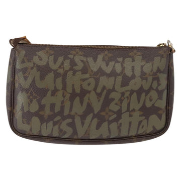 LOUIS VUITTON Graffiti Pochette Accessoires Pouch Khaki M92191 LV Auth 140580 - 0