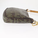 LOUIS VUITTON Graffiti Pochette Accessoires Pouch Khaki M92191 LV Auth 140580-3