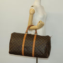 LOUIS VUITTON Monogram Keepall 50 Boston Bag M41426 LV Auth 140591-21