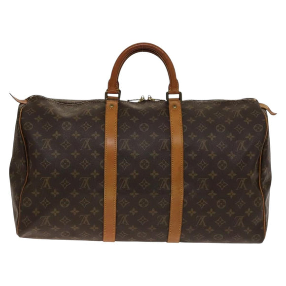 LOUIS VUITTON Monogram Keepall 50 Boston Bag M41426 LV Auth 140591