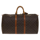 LOUIS VUITTON Monogram Keepall 55 Boston Bag M41424 LV Auth 140592-2