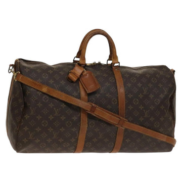 LOUIS VUITTON Monogram Keepall Bandouliere 55 Boston Bag M41414 LV Auth 140596