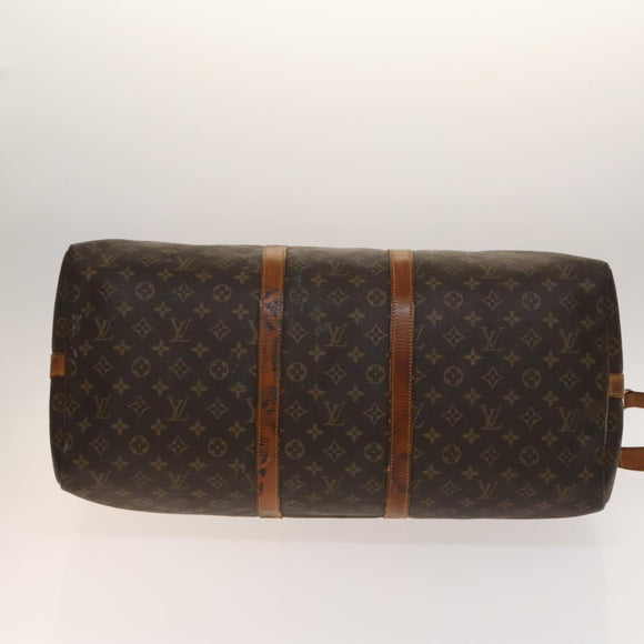 LOUIS VUITTON Monogram Keepall Bandouliere 55 Boston Bag M41414 LV Auth 140596