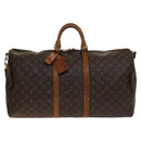LOUIS VUITTON Monogram Keepall Bandouliere 55 Boston Bag M41414 LV Auth 140596-13
