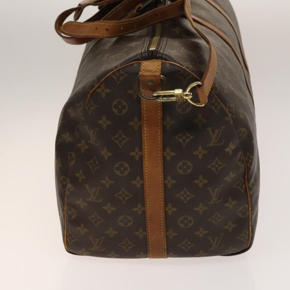 LOUIS VUITTON Monogram Keepall Bandouliere 55 Boston Bag M41414 LV Auth 140596