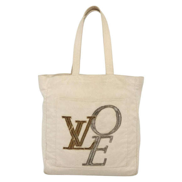 LOUIS VUITTON That's Love Tote MM Tote Bag Beige M95388 LV Auth 140602