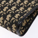 Christian Dior Trotter Canvas Shoulder Bag Navy Gold Auth 140607-12