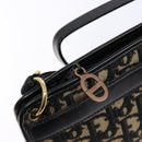 Christian Dior Trotter Canvas Shoulder Bag Navy Gold Auth 140607-15