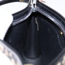 Christian Dior Trotter Canvas Shoulder Bag Navy Gold Auth 140607-18