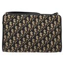 Christian Dior Trotter Canvas Shoulder Bag Navy Gold Auth 140607-3
