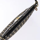 Christian Dior Trotter Canvas Shoulder Bag Navy Gold Auth 140607-6