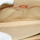 CELINE Macadam Canvas Shoulder Bag PVC Beige Gold Auth 140613-10