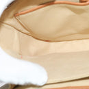 CELINE Macadam Canvas Shoulder Bag PVC Beige Gold Auth 140613-21