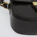 CELINE Horse Carriage Shoulder Bag Leather Brown Gold Auth 140615-10