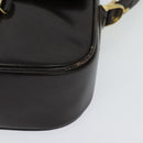 CELINE Horse Carriage Shoulder Bag Leather Brown Gold Auth 140615-11