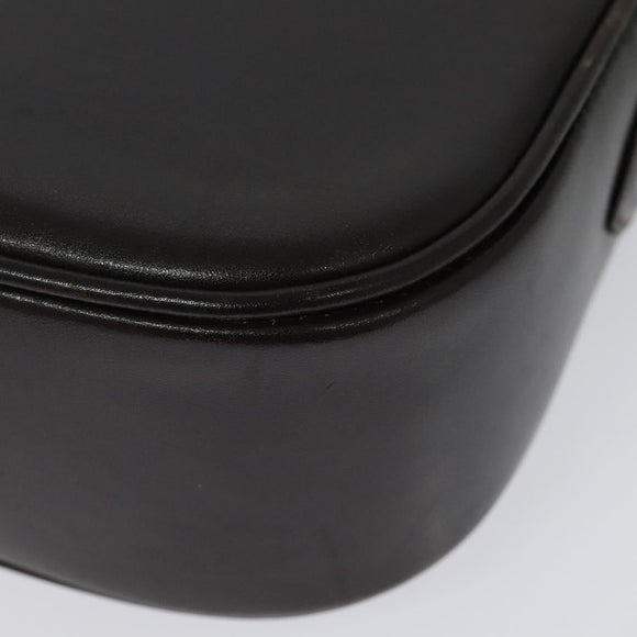 CELINE Horse Carriage Shoulder Bag Leather Brown Gold Auth 140615