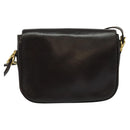 CELINE Horse Carriage Shoulder Bag Leather Brown Gold Auth 140615-3