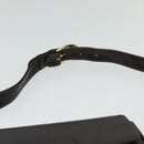 CELINE Horse Carriage Shoulder Bag Leather Brown Gold Auth 140615-8