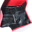 Salvatore Ferragamo Vala Chain Mini Shoulder Bag Leather Red Gold Auth 140616-11