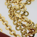 Salvatore Ferragamo Vala Chain Mini Shoulder Bag Leather Red Gold Auth 140616-14