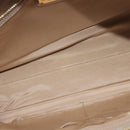 Salvatore Ferragamo Gancini Tote Bag Leather Beige Gold Auth 140617-11