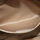 Salvatore Ferragamo Gancini Tote Bag Leather Beige Gold Auth 140617-20