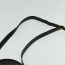 Salvatore Ferragamo Gancini Hand Bag Leather 2way Black Gold Auth 140618-15