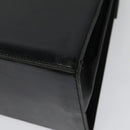 Salvatore Ferragamo Gancini Hand Bag Leather 2way Black Gold Auth 140618-18