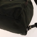 PRADA Backpack Nylon Khaki Silver Auth 140623-10