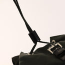 PRADA Backpack Nylon Khaki Silver Auth 140623-16
