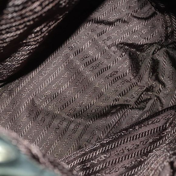 PRADA Backpack Nylon Khaki Silver Auth 140623