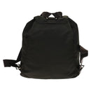 PRADA Backpack Nylon Khaki Silver Auth 140623-3