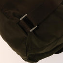 PRADA Backpack Nylon Khaki Silver Auth 140624-17