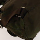 PRADA Backpack Nylon Khaki Silver Auth 140624-18