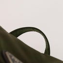 PRADA Backpack Nylon Khaki Silver Auth 140624-8