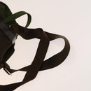 PRADA Backpack Nylon Khaki Silver Auth 140624-9