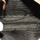 PRADA Shoulder Bag Nylon Leather Beige Gold Auth 140625-10