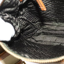 PRADA Shoulder Bag Nylon Leather Beige Gold Auth 140625-21