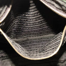 PRADA Shoulder Bag Nylon Leather Beige Gold Auth 140625-22