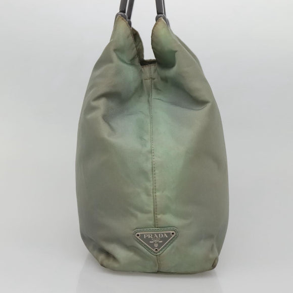 PRADA Hand Bag Nylon Khaki Auth 140626