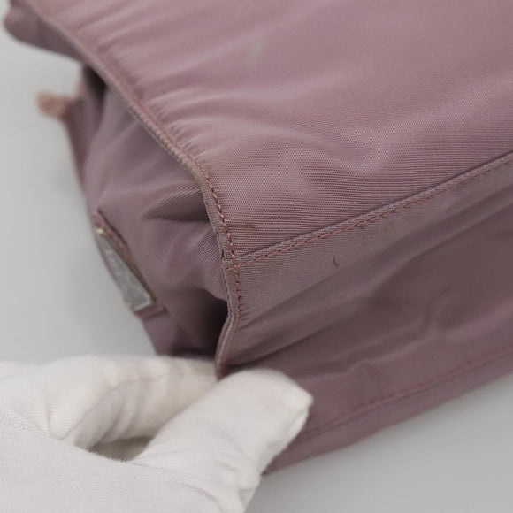 PRADA Hand Bag Nylon Pink Auth 140627