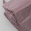 PRADA Hand Bag Nylon Pink Auth 140627-17