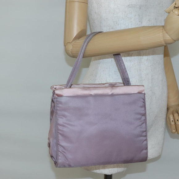 PRADA Hand Bag Nylon Pink Auth 140627