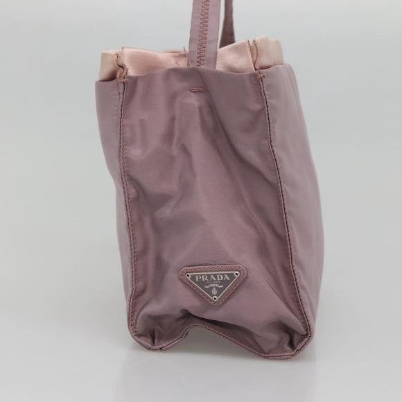 PRADA Hand Bag Nylon Pink Auth 140627
