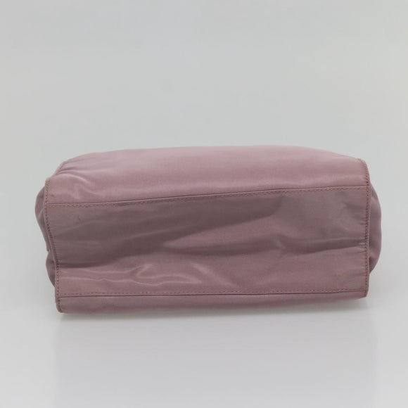 PRADA Hand Bag Nylon Pink Auth 140627
