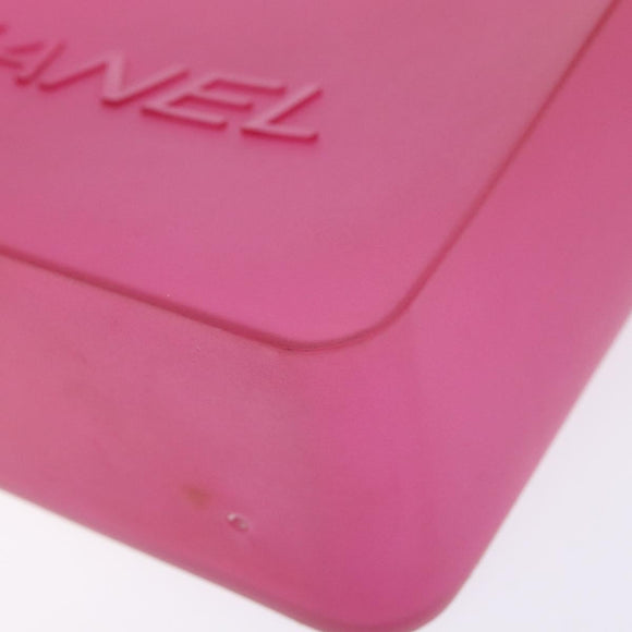 CHANEL Tote Bag Rubber Pink CC Auth 140632