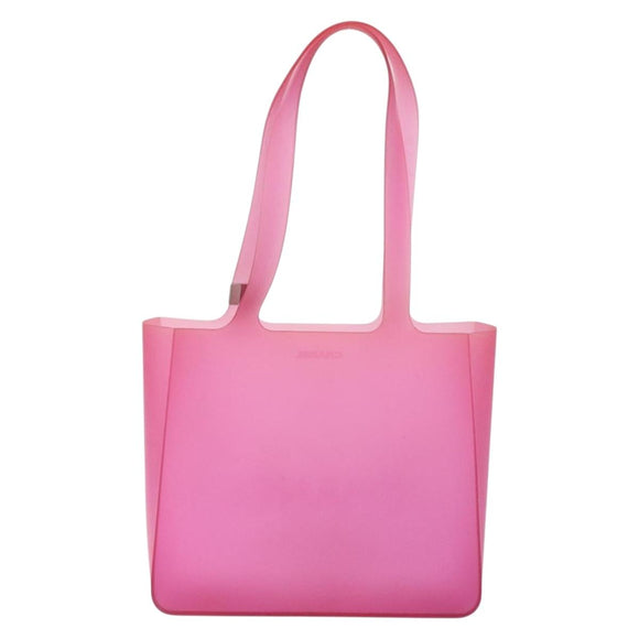 CHANEL Tote Bag Rubber Pink CC Auth 140632