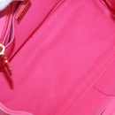 PRADA Canapa PM Hand Bag Canvas Pink Gold Auth 140634-19