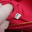 PRADA Canapa PM Hand Bag Canvas Pink Gold Auth 140634-24