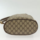 GUCCI GG Supreme Web Sherry Line Bag PVC Beige Gold 72 02 034 Auth 140637-10